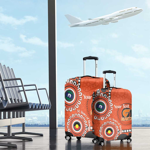 Giants NAIDOC 2026 Personalised Luggage Cover 50 Years of Deadly Aboriginal Art
