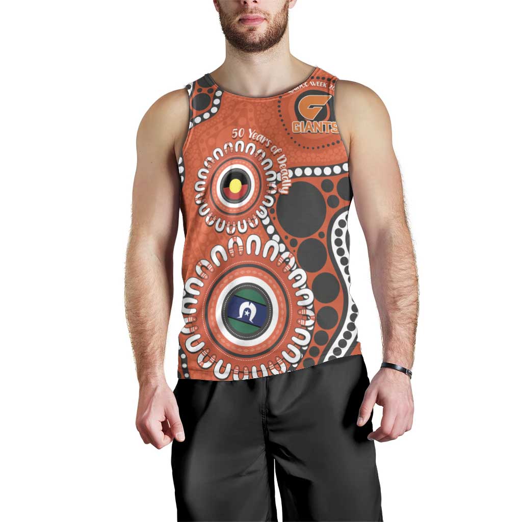 Giants NAIDOC 2026 Personalised Men Tank Top 50 Years of Deadly Aboriginal Art