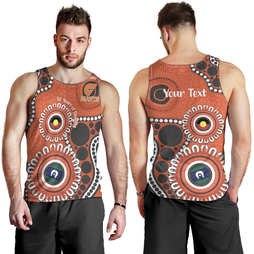 Giants NAIDOC 2026 Personalised Men Tank Top 50 Years of Deadly Aboriginal Art