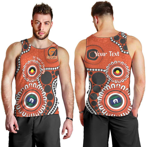Giants NAIDOC 2026 Personalised Men Tank Top 50 Years of Deadly Aboriginal Art