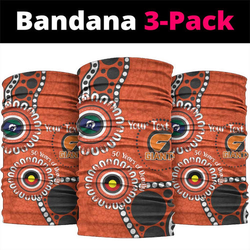 Giants NAIDOC 2026 Personalised Neck Gaiter 50 Years of Deadly Aboriginal Art
