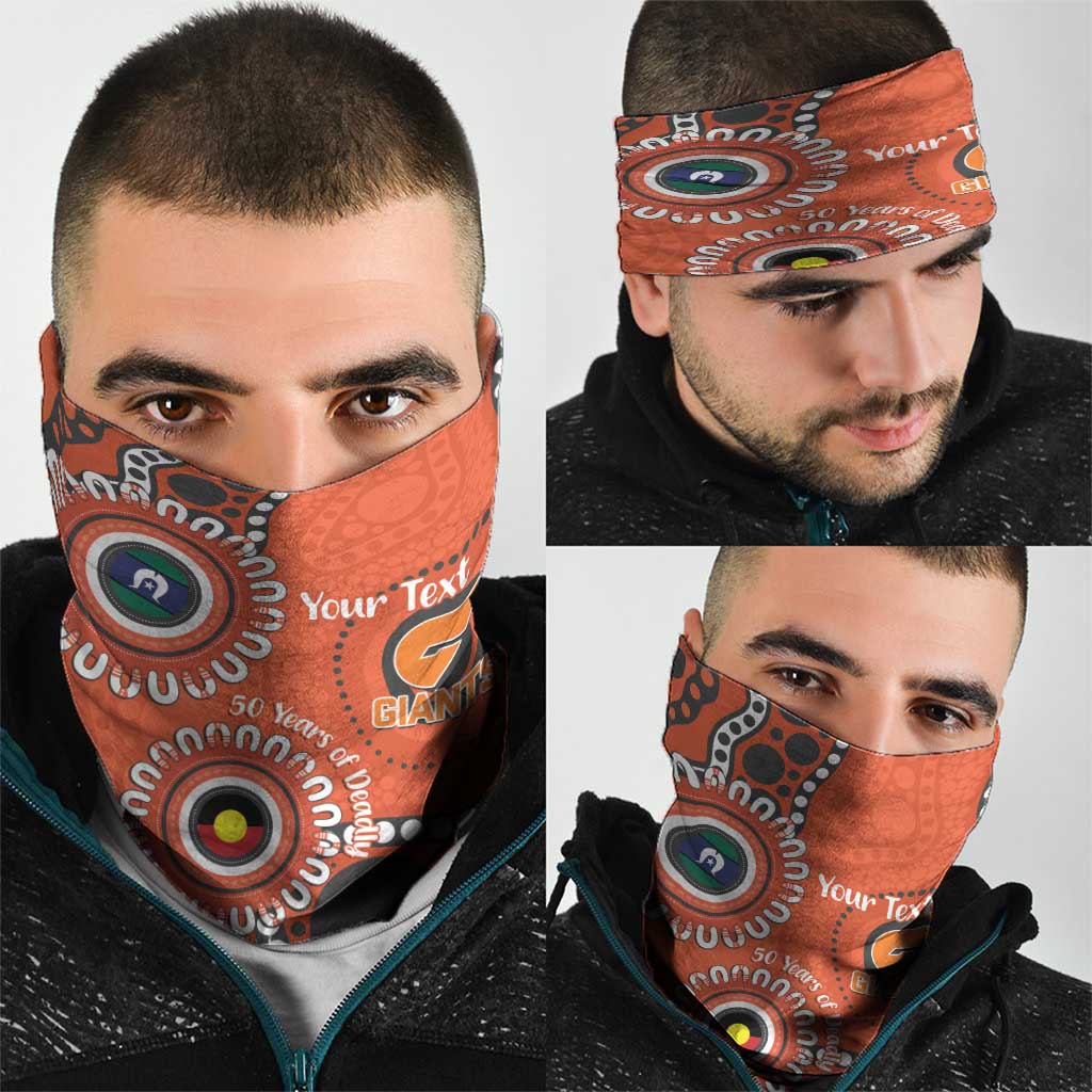 Giants NAIDOC 2026 Personalised Neck Gaiter 50 Years of Deadly Aboriginal Art