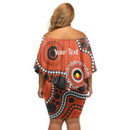Giants NAIDOC 2026 Personalised Off Shoulder Short Dress 50 Years of Deadly Aboriginal Art