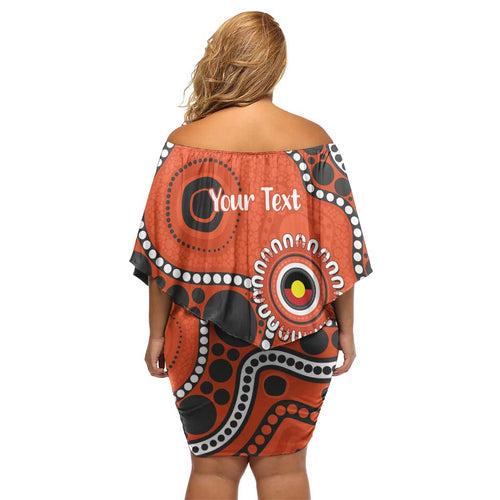 Giants NAIDOC 2026 Personalised Off Shoulder Short Dress 50 Years of Deadly Aboriginal Art