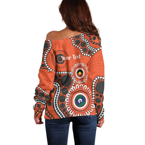 Giants NAIDOC 2026 Personalised Off Shoulder Sweater 50 Years of Deadly Aboriginal Art