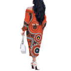 Giants NAIDOC 2026 Personalised Off The Shoulder Long Sleeve Dress 50 Years of Deadly Aboriginal Art