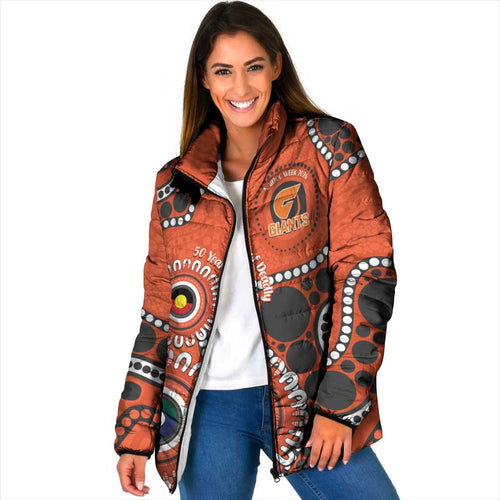 Giants NAIDOC 2026 Personalised Padded Jacket 50 Years of Deadly Aboriginal Art
