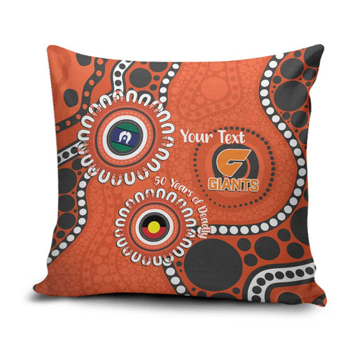 Giants NAIDOC 2026 Personalised Pillow Cover 50 Years of Deadly Aboriginal Art