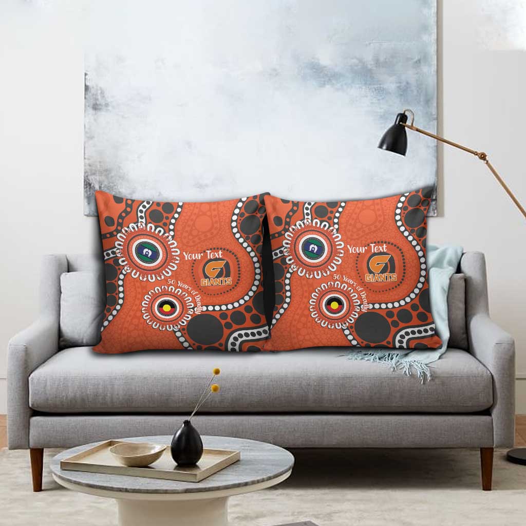 Giants NAIDOC 2026 Personalised Pillow Cover 50 Years of Deadly Aboriginal Art