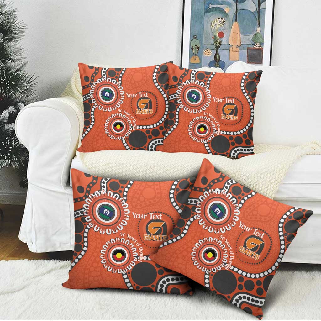 Giants NAIDOC 2026 Personalised Pillow Cover 50 Years of Deadly Aboriginal Art