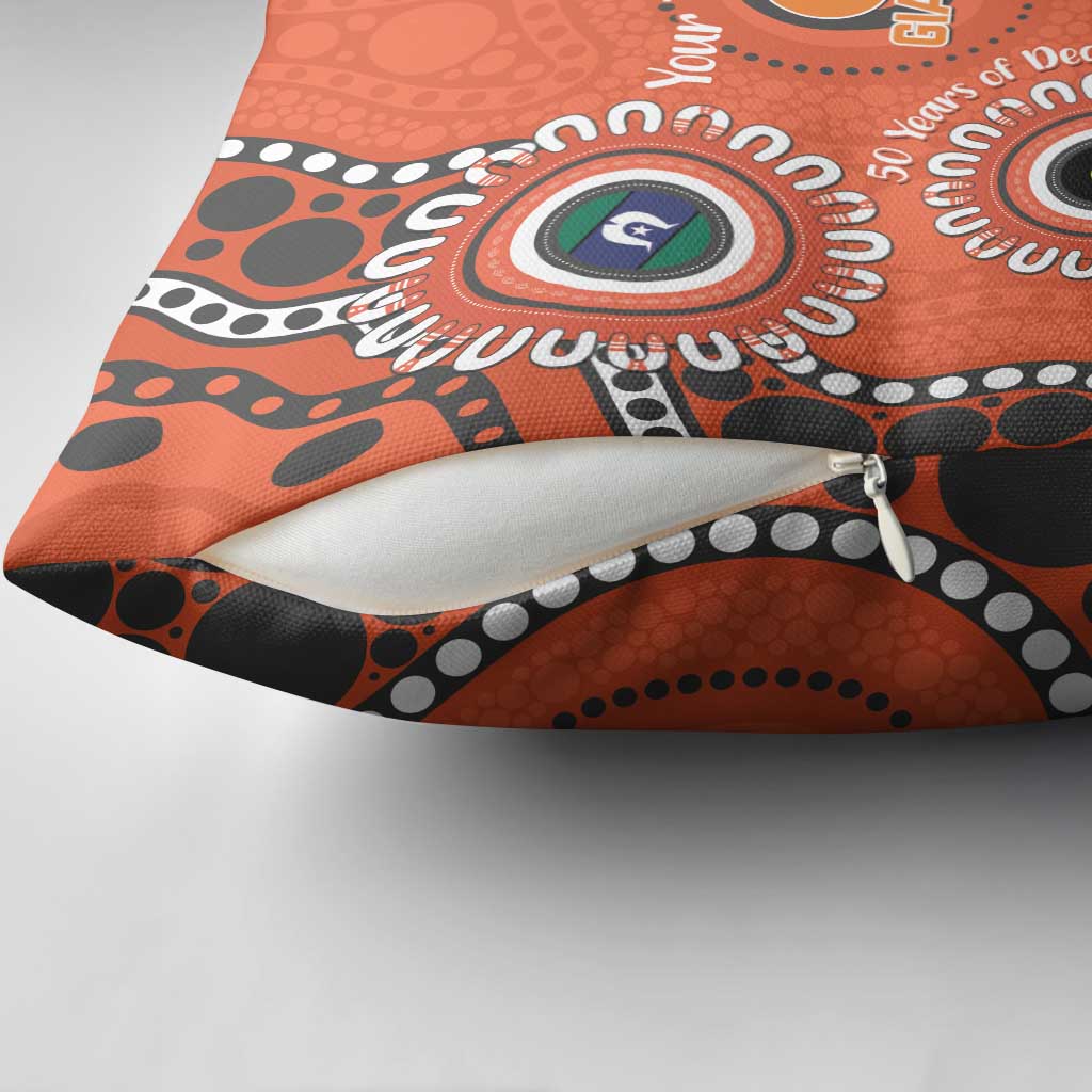 Giants NAIDOC 2026 Personalised Pillow Cover 50 Years of Deadly Aboriginal Art