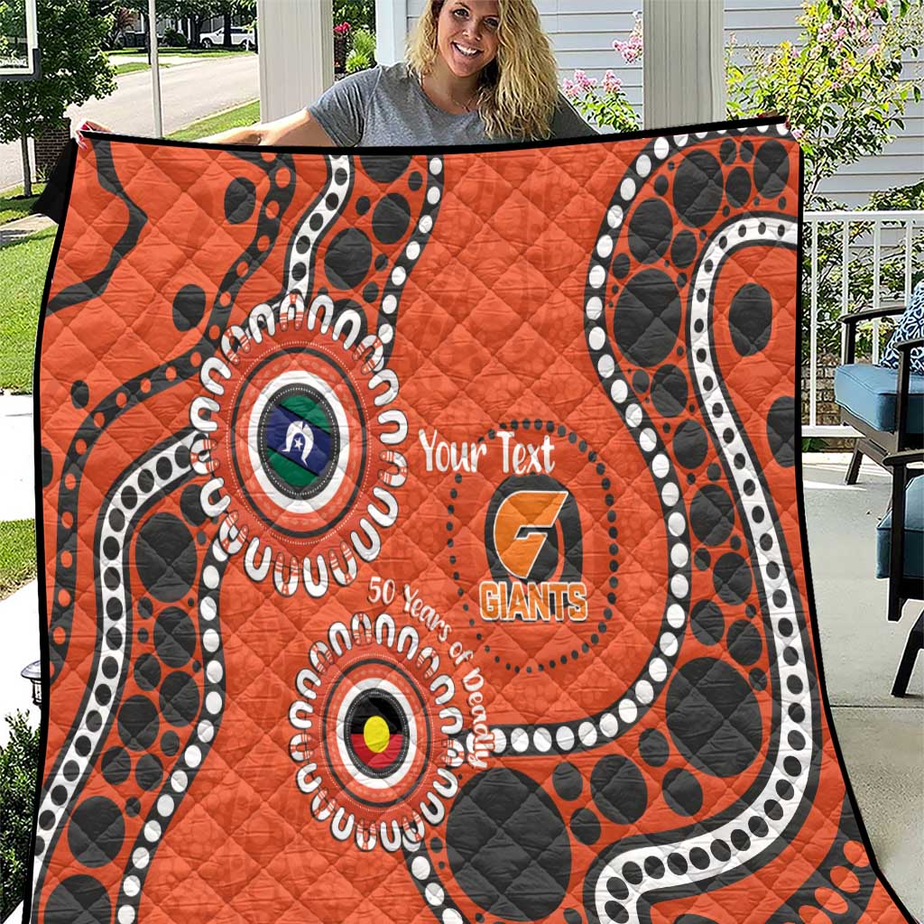 Giants NAIDOC 2026 Personalised Quilt 50 Years of Deadly Aboriginal Art