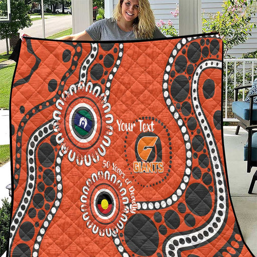 Giants NAIDOC 2026 Personalised Quilt 50 Years of Deadly Aboriginal Art