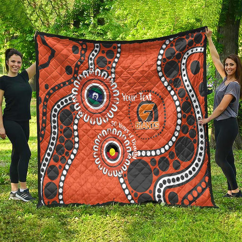 Giants NAIDOC 2026 Personalised Quilt 50 Years of Deadly Aboriginal Art