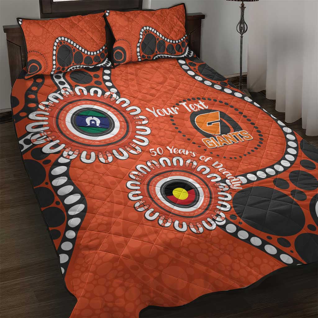 Giants NAIDOC 2026 Personalised Quilt Bed Set 50 Years of Deadly Aboriginal Art