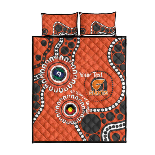 Giants NAIDOC 2026 Personalised Quilt Bed Set 50 Years of Deadly Aboriginal Art