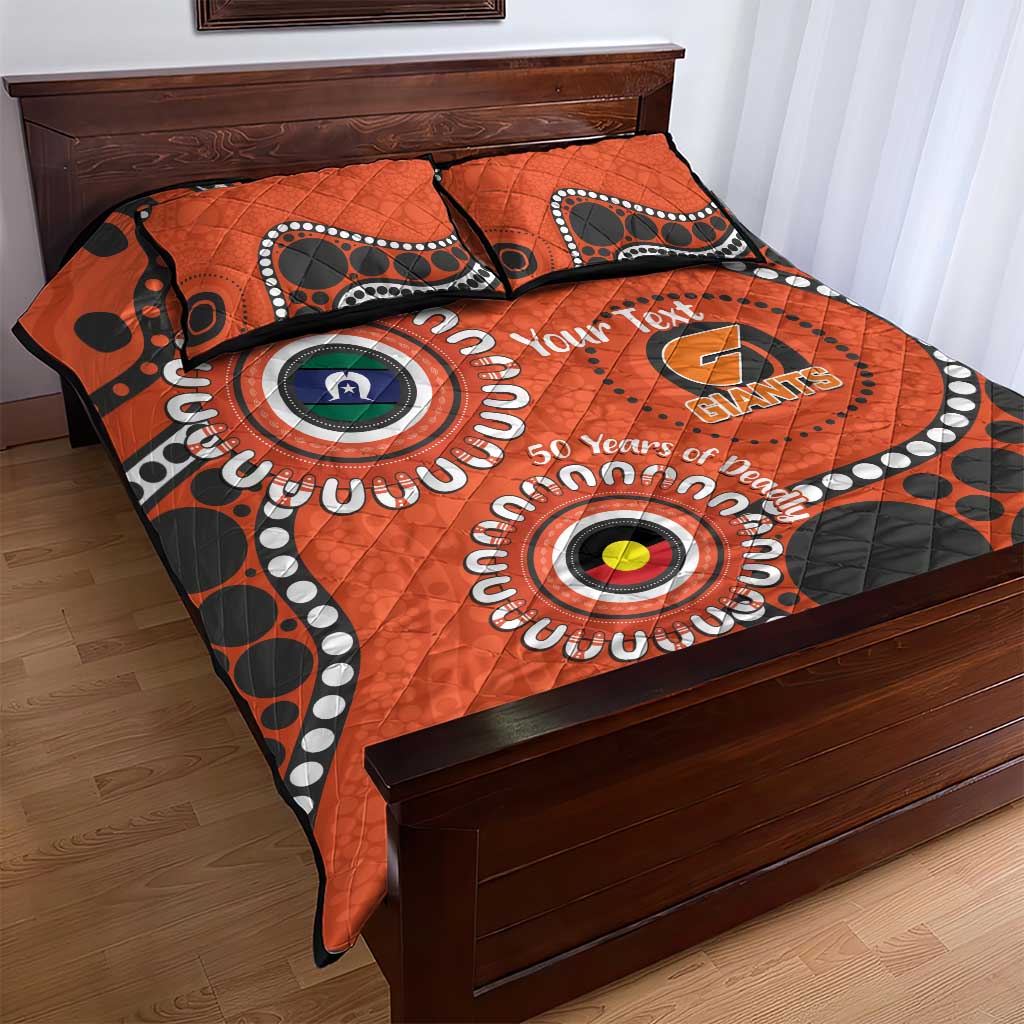 Giants NAIDOC 2026 Personalised Quilt Bed Set 50 Years of Deadly Aboriginal Art