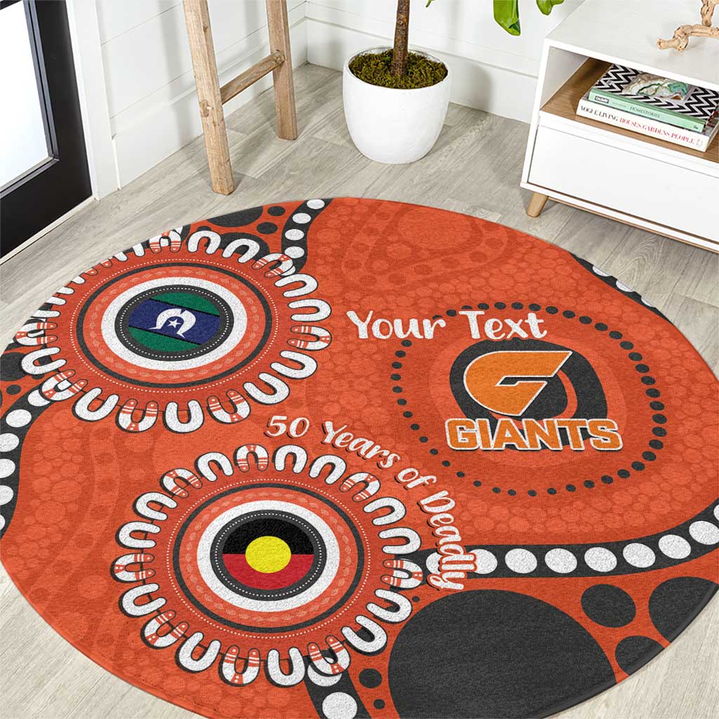 Giants NAIDOC 2026 Personalised Round Carpet 50 Years of Deadly Aboriginal Art