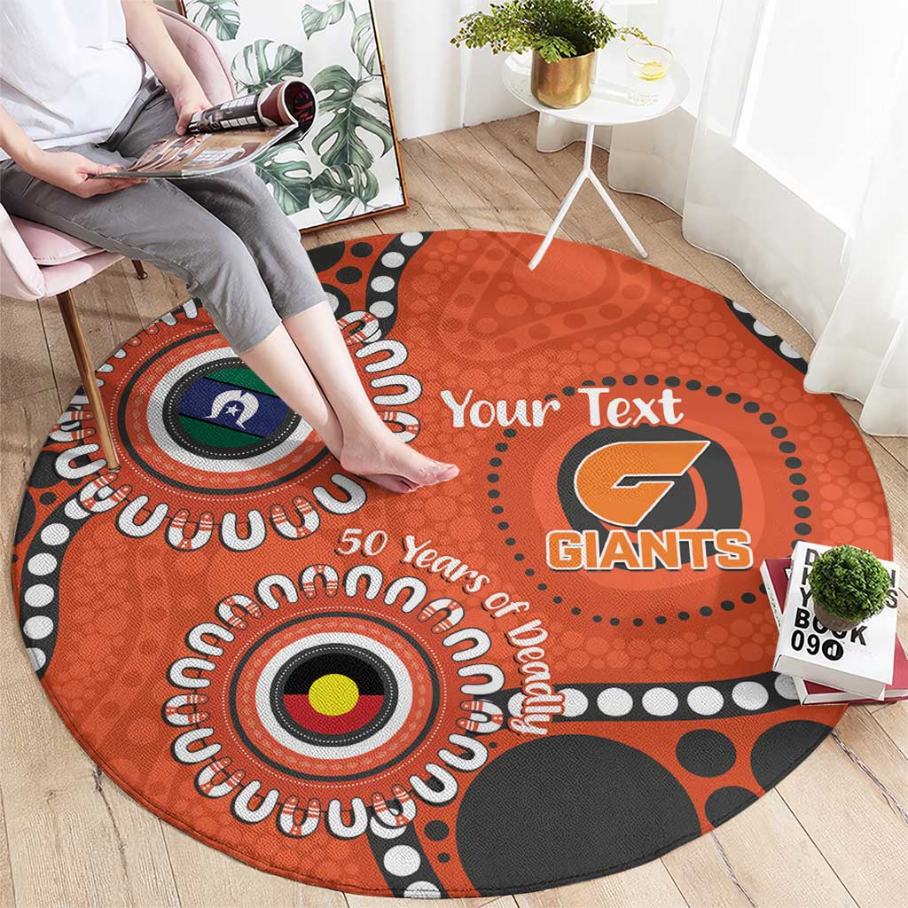 Giants NAIDOC 2026 Personalised Round Carpet 50 Years of Deadly Aboriginal Art