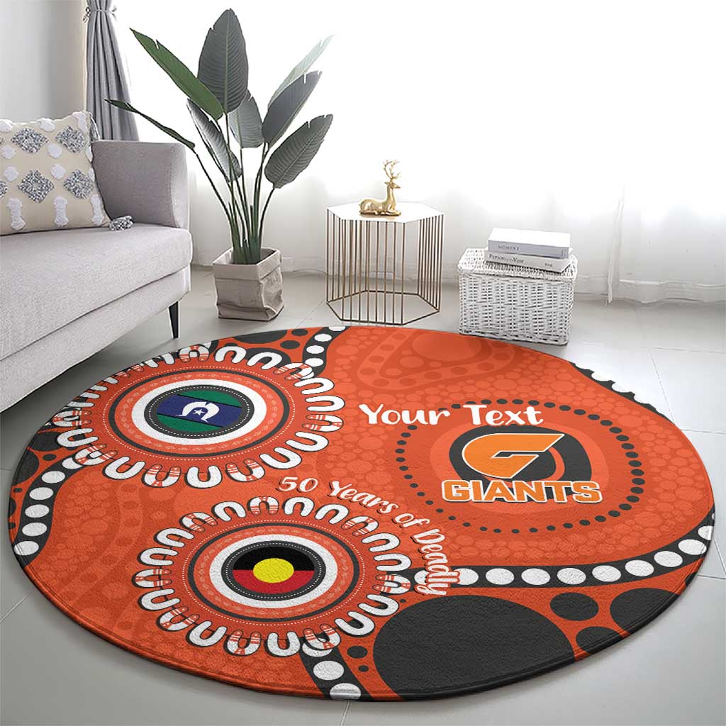 Giants NAIDOC 2026 Personalised Round Carpet 50 Years of Deadly Aboriginal Art