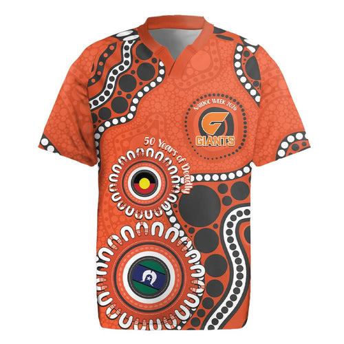 Giants NAIDOC 2026 Personalised Rugby Jersey 50 Years of Deadly Aboriginal Art