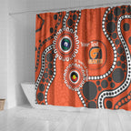 Giants NAIDOC 2026 Personalised Shower Curtain 50 Years of Deadly Aboriginal Art