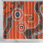 Giants NAIDOC 2026 Personalised Shower Curtain 50 Years of Deadly Aboriginal Art