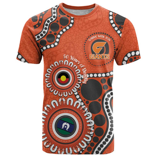 Giants NAIDOC 2026 Personalised T Shirt 50 Years of Deadly Aboriginal Art