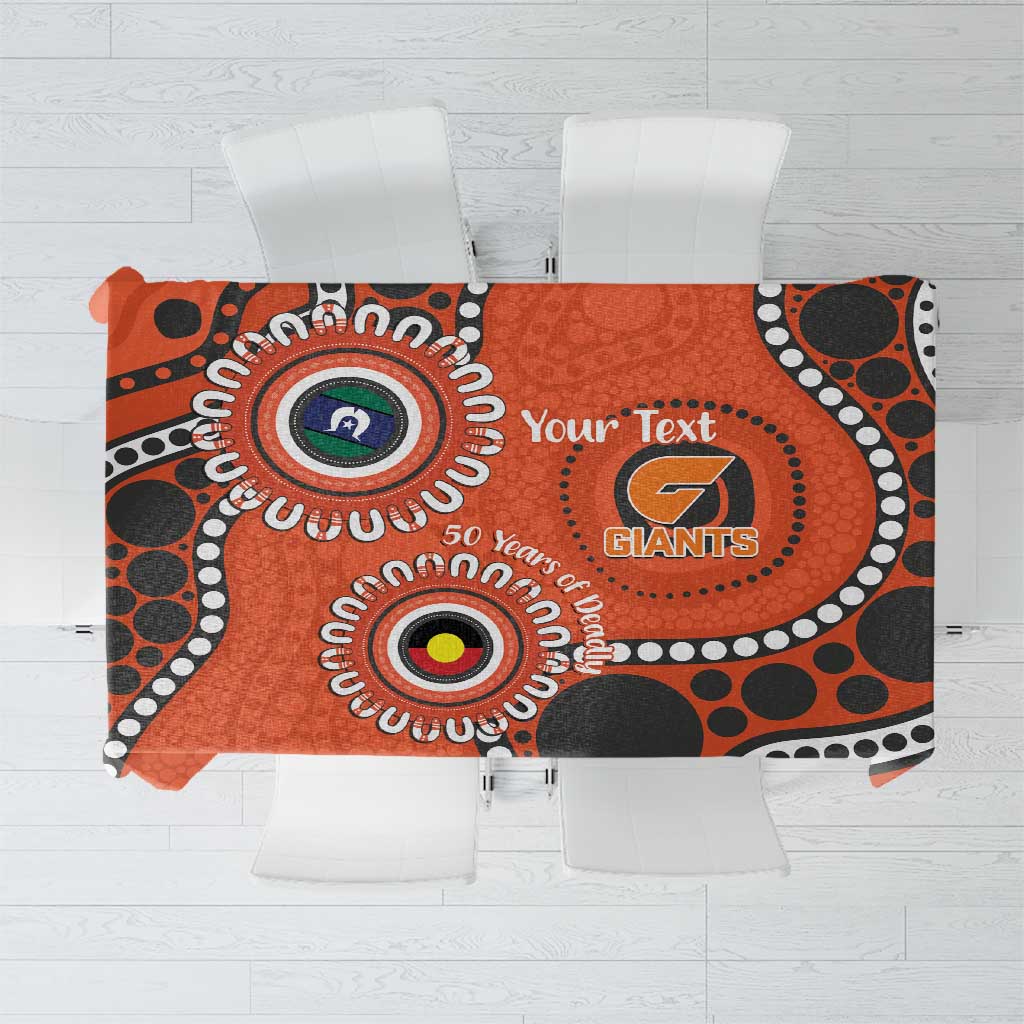 Giants NAIDOC 2026 Personalised Tablecloth 50 Years of Deadly Aboriginal Art