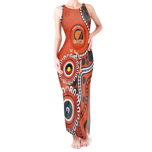 Giants NAIDOC 2026 Personalised Tank Maxi Dress 50 Years of Deadly Aboriginal Art
