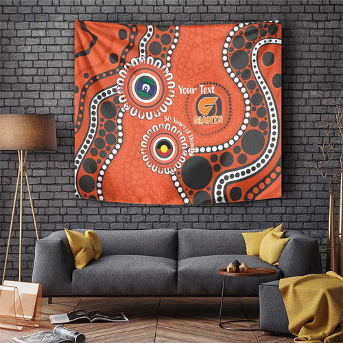 Giants NAIDOC 2026 Personalised Tapestry 50 Years of Deadly Aboriginal Art