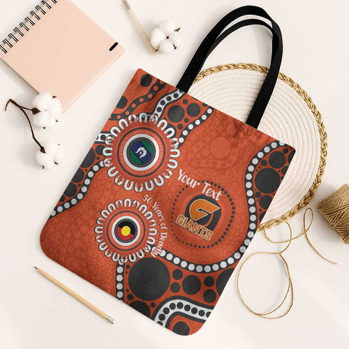 Giants NAIDOC 2026 Personalised Tote Bag 50 Years of Deadly Aboriginal Art