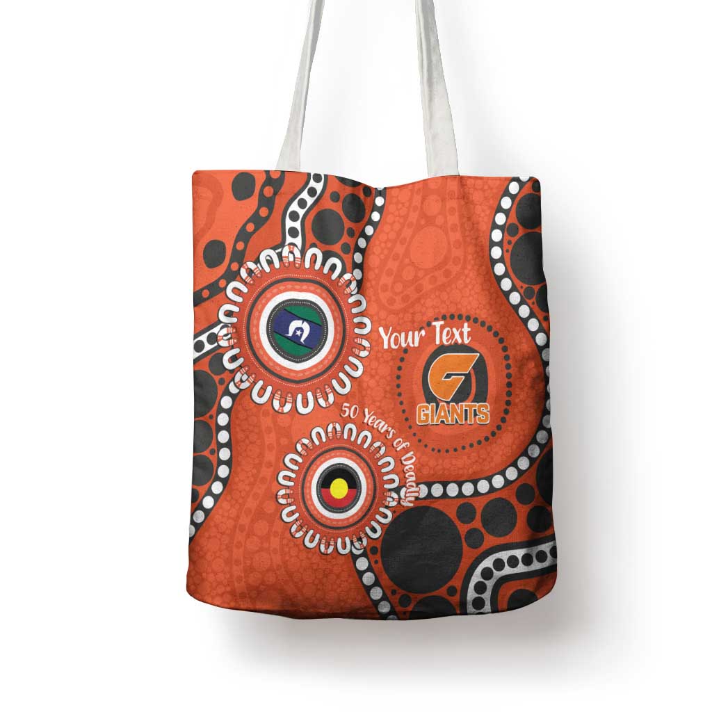 Giants NAIDOC 2026 Personalised Tote Bag 50 Years of Deadly Aboriginal Art