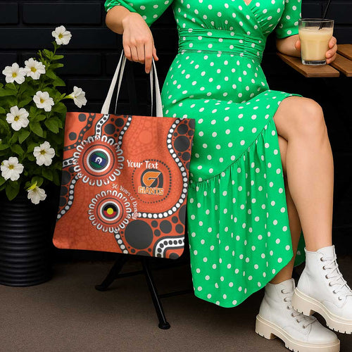 Giants NAIDOC 2026 Personalised Tote Bag 50 Years of Deadly Aboriginal Art