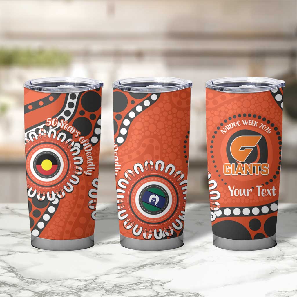 Giants NAIDOC 2026 Personalised Tumbler Cup 50 Years of Deadly Aboriginal Art