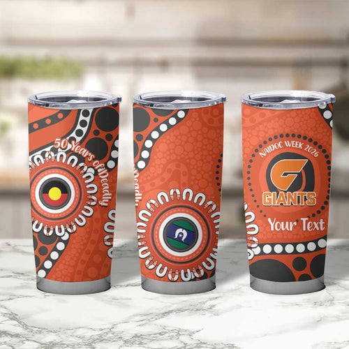 Giants NAIDOC 2026 Personalised Tumbler Cup 50 Years of Deadly Aboriginal Art