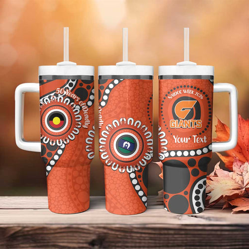 Giants NAIDOC 2026 Personalised Tumbler With Handle 50 Years of Deadly Aboriginal Art