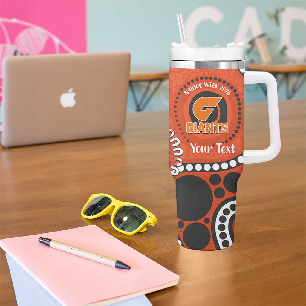 Giants NAIDOC 2026 Personalised Tumbler With Handle 50 Years of Deadly Aboriginal Art