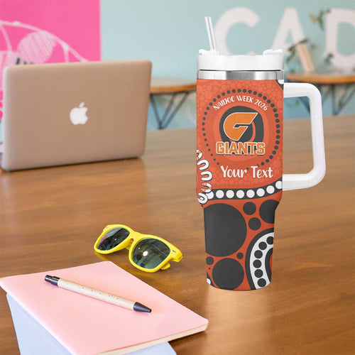 Giants NAIDOC 2026 Personalised Tumbler With Handle 50 Years of Deadly Aboriginal Art