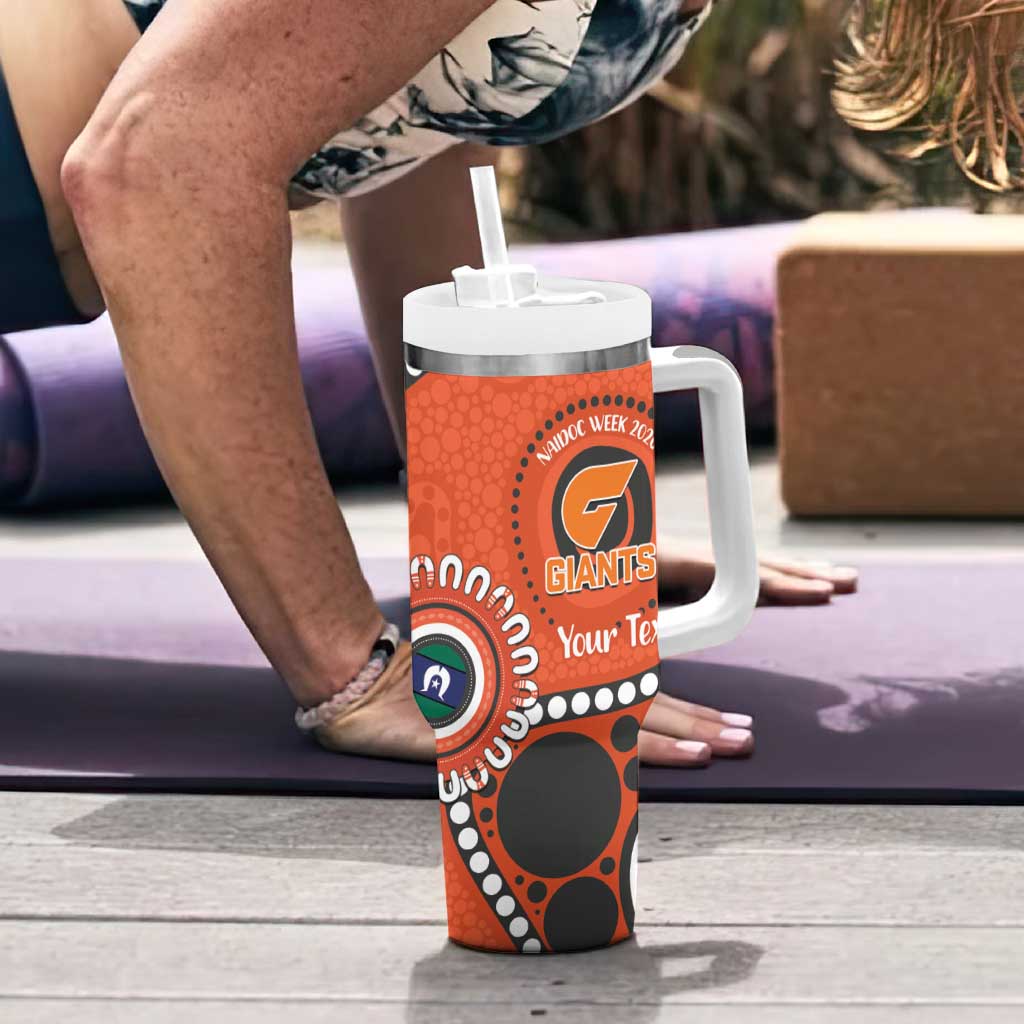 Giants NAIDOC 2026 Personalised Tumbler With Handle 50 Years of Deadly Aboriginal Art
