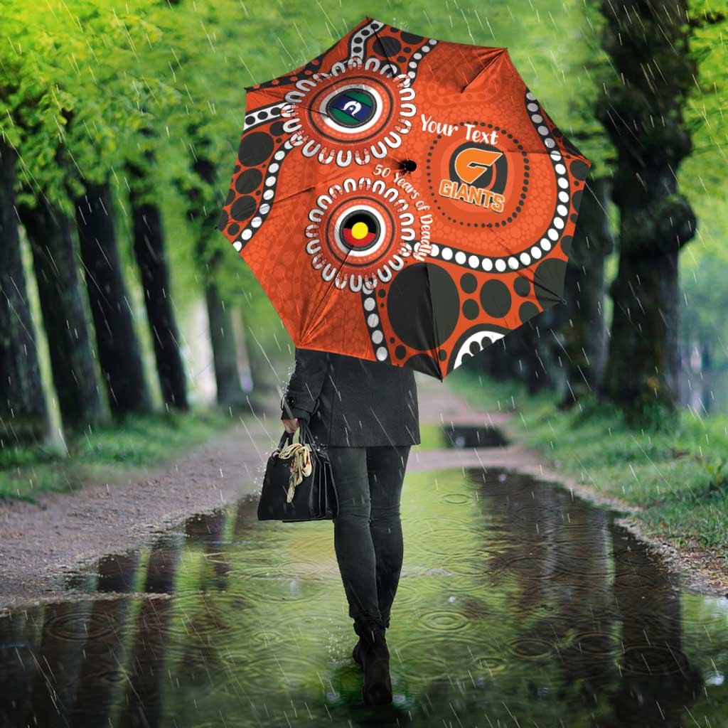 Giants NAIDOC 2026 Personalised Umbrella 50 Years of Deadly Aboriginal Art