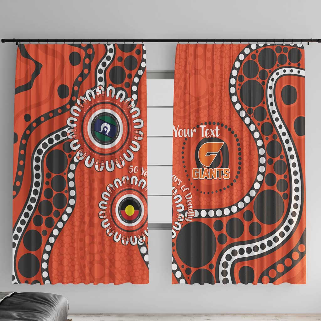 Giants NAIDOC 2026 Personalised Window Curtain 50 Years of Deadly Aboriginal Art
