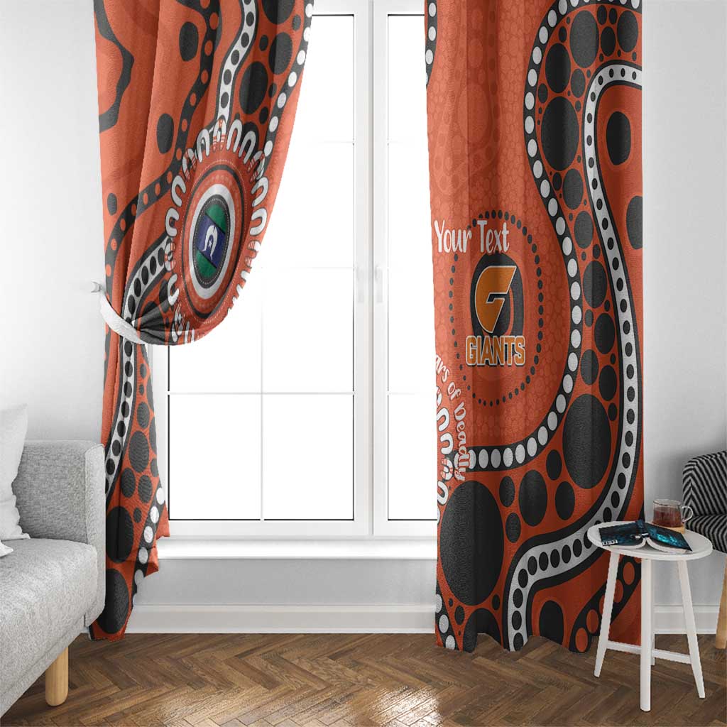 Giants NAIDOC 2026 Personalised Window Curtain 50 Years of Deadly Aboriginal Art