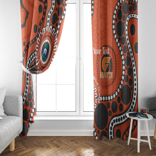 Giants NAIDOC 2026 Personalised Window Curtain 50 Years of Deadly Aboriginal Art