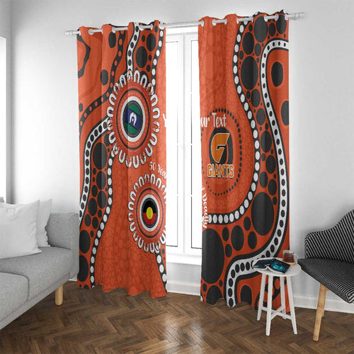 Giants NAIDOC 2026 Personalised Window Curtain 50 Years of Deadly Aboriginal Art