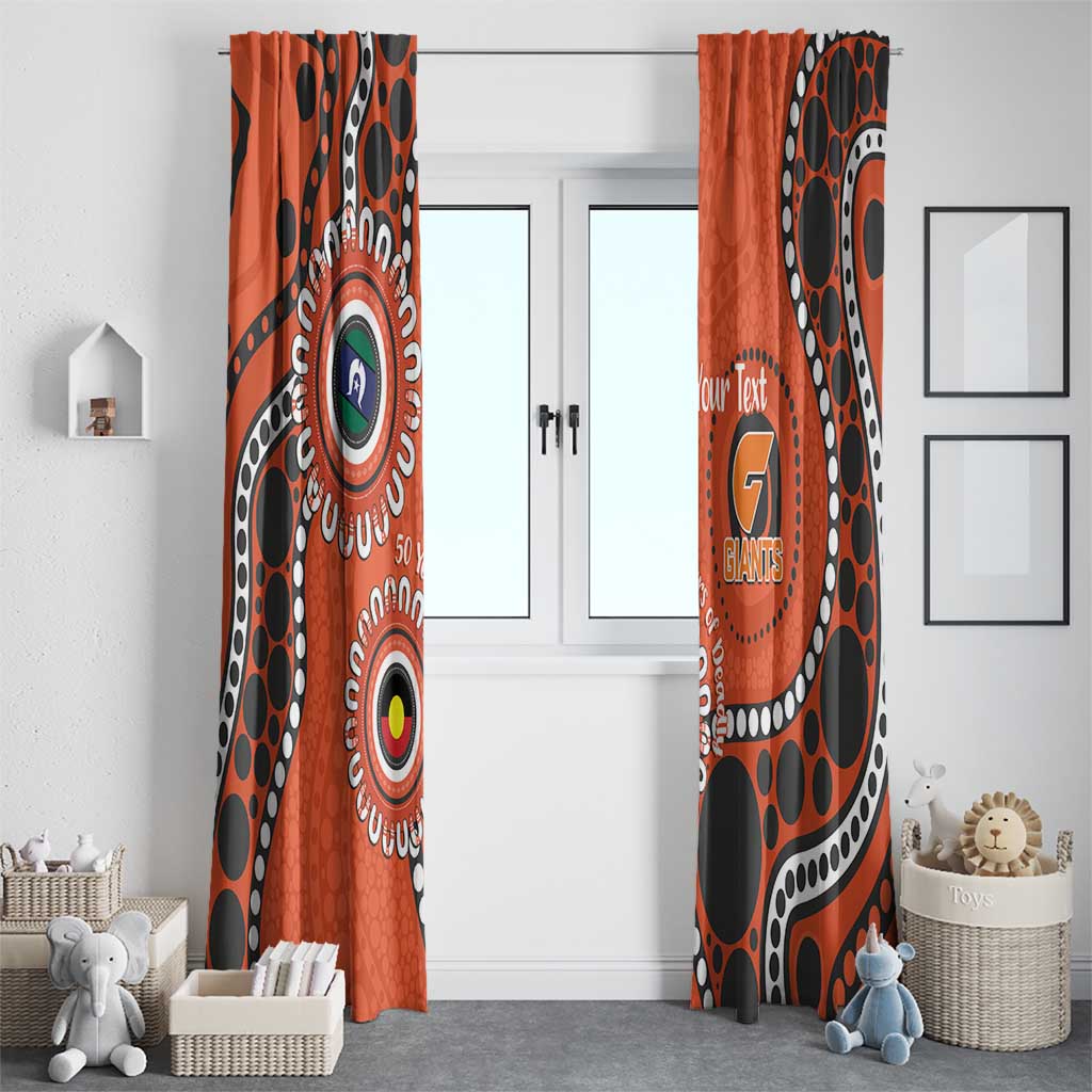 Giants NAIDOC 2026 Personalised Window Curtain 50 Years of Deadly Aboriginal Art