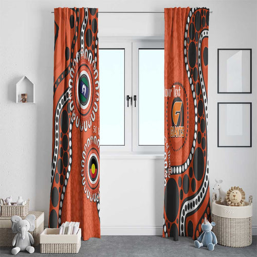 Giants NAIDOC 2026 Personalised Window Curtain 50 Years of Deadly Aboriginal Art