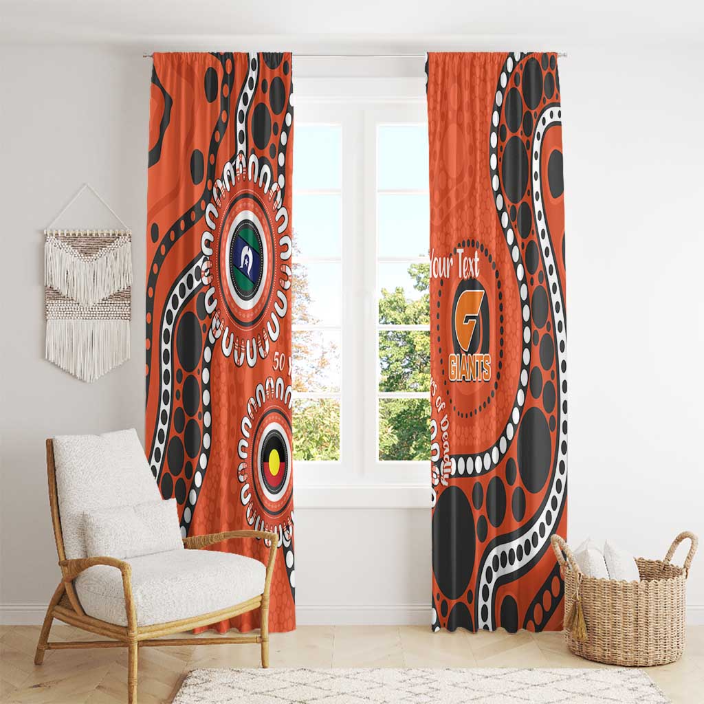 Giants NAIDOC 2026 Personalised Window Curtain 50 Years of Deadly Aboriginal Art