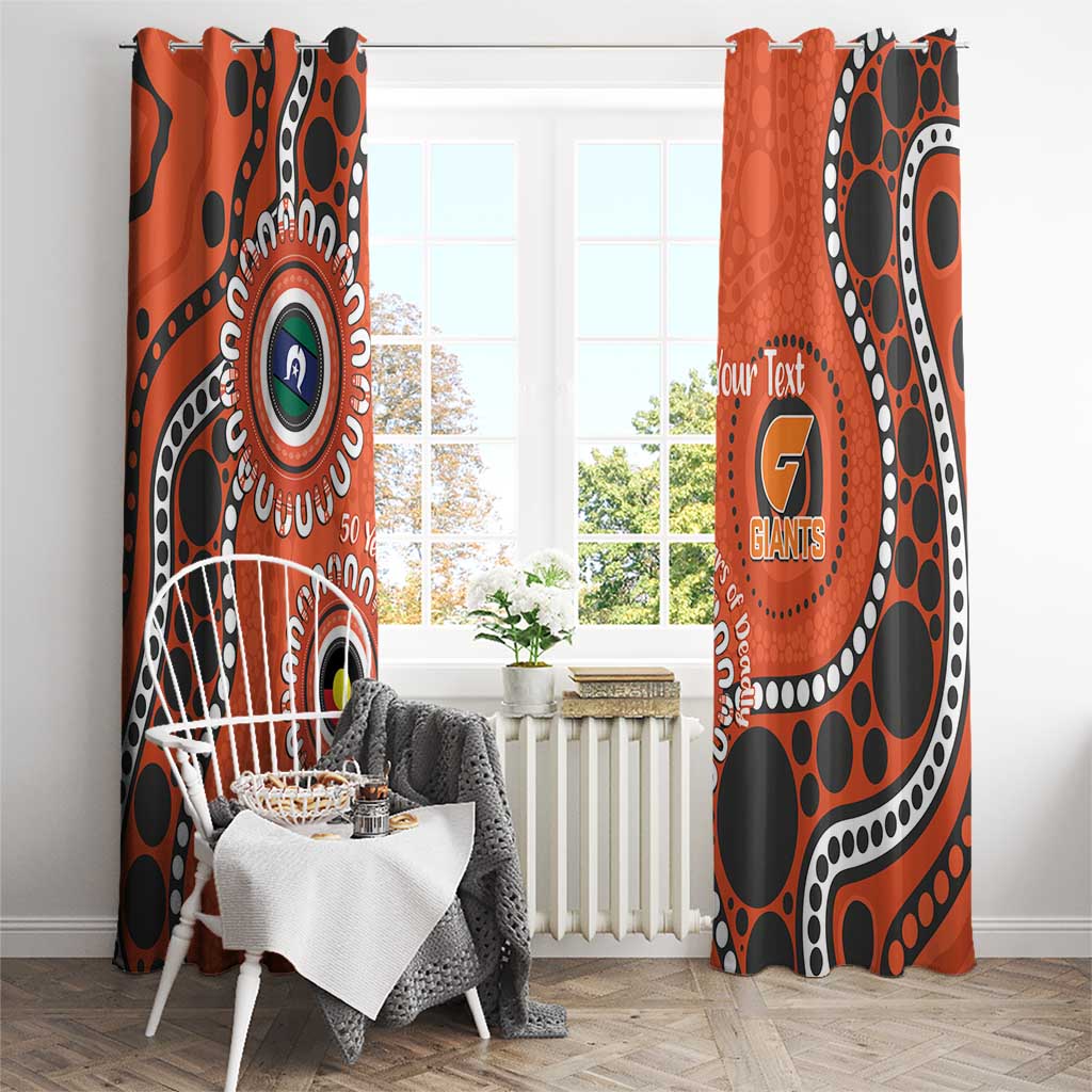 Giants NAIDOC 2026 Personalised Window Curtain 50 Years of Deadly Aboriginal Art