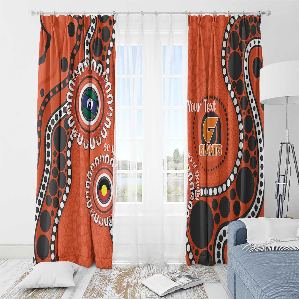 Giants NAIDOC 2026 Personalised Window Curtain 50 Years of Deadly Aboriginal Art